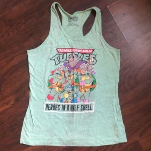 TMNT teenage mutant ninja turtles green tank top